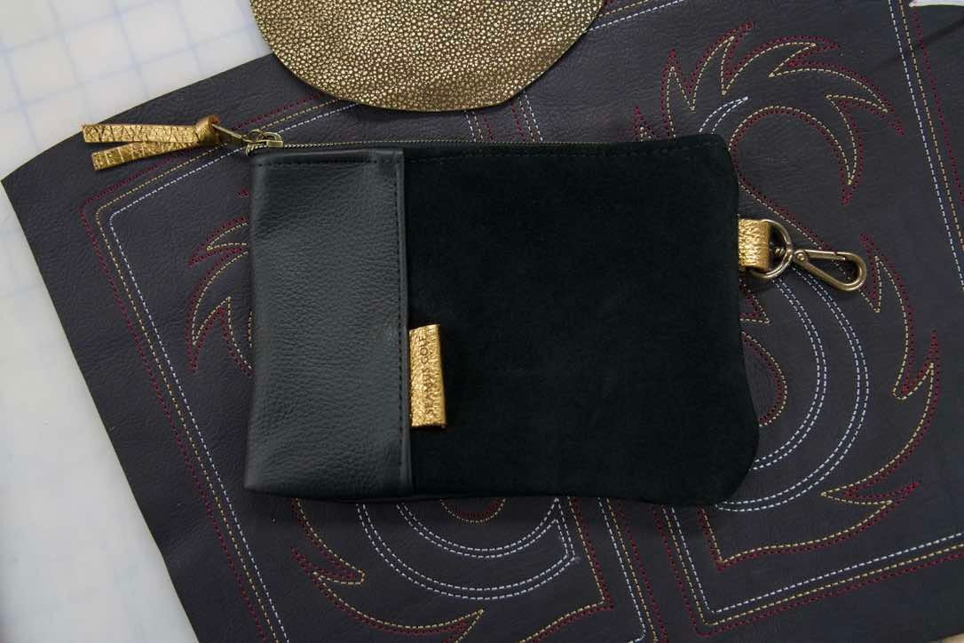 Black Tribeca Zippered Pouch - Image 15