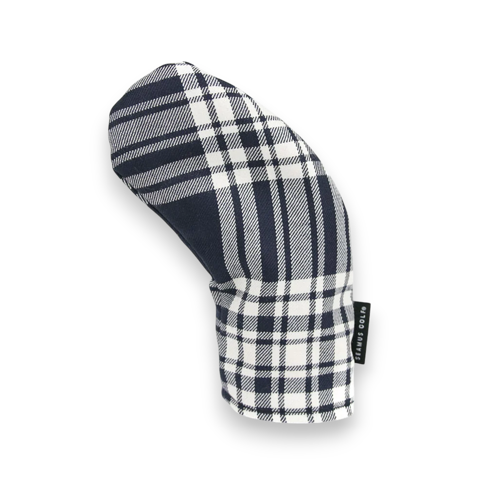 Menzies Navy and White Tartan Head Cover - Image 3