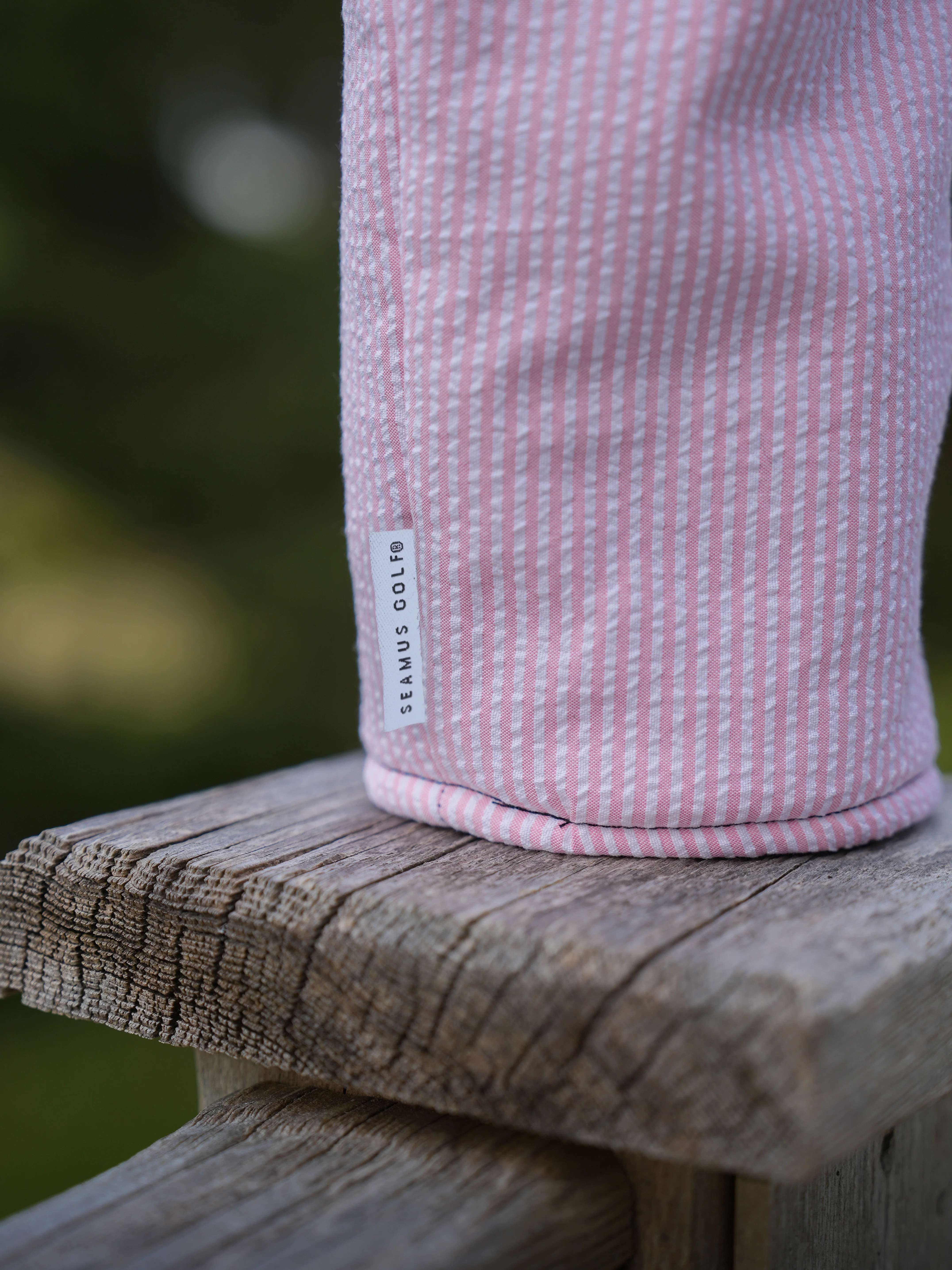 Pink Seersucker Head Cover - Image 3