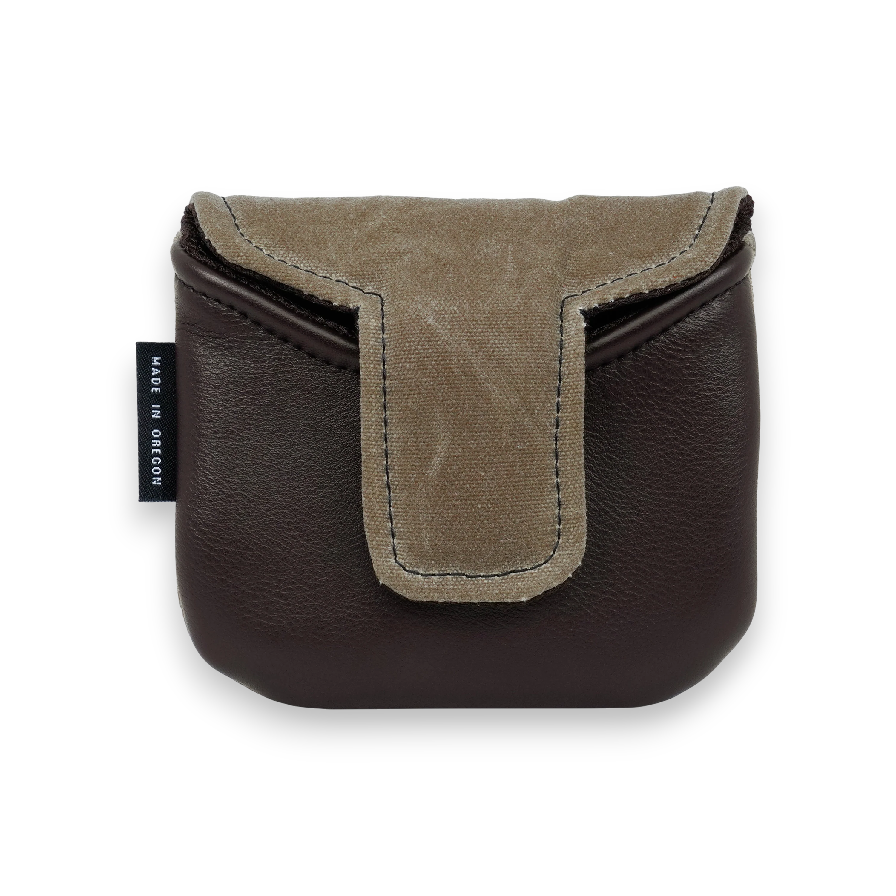 The Countryman - Sage Waxed Canvas Heel Shafted Mallet Putter Cover - Image 2