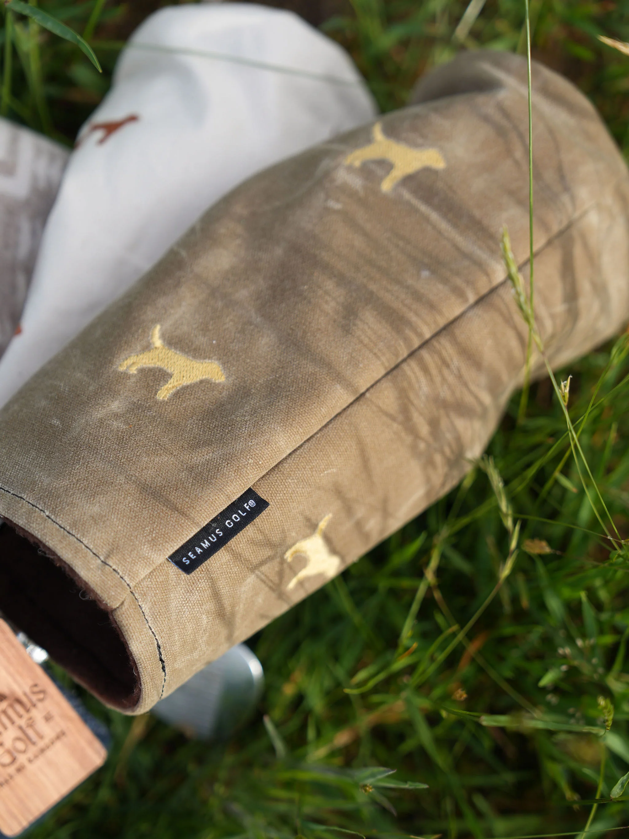 Seamus Lab Head Covers - Sage Waxed Canvas - Image 5