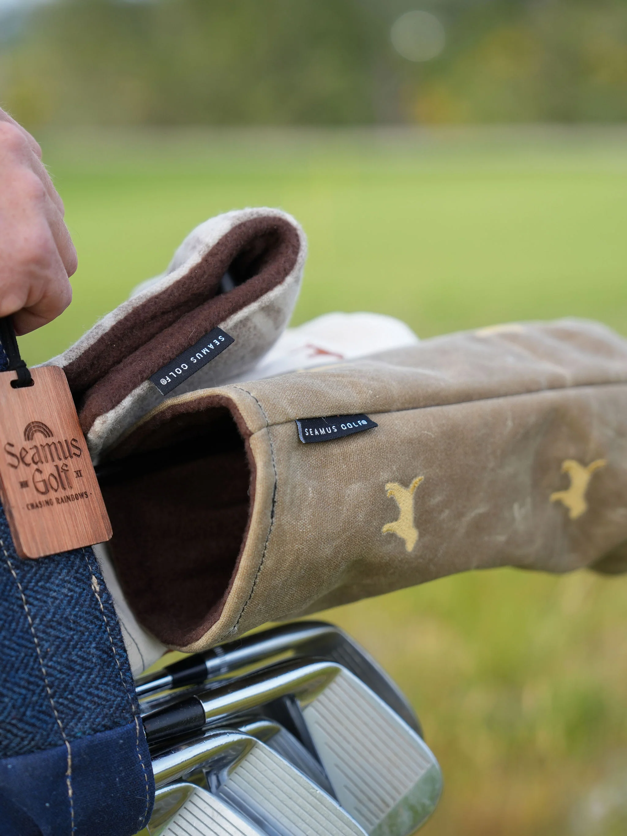 Seamus Lab Head Covers - Sage Waxed Canvas - Image 8