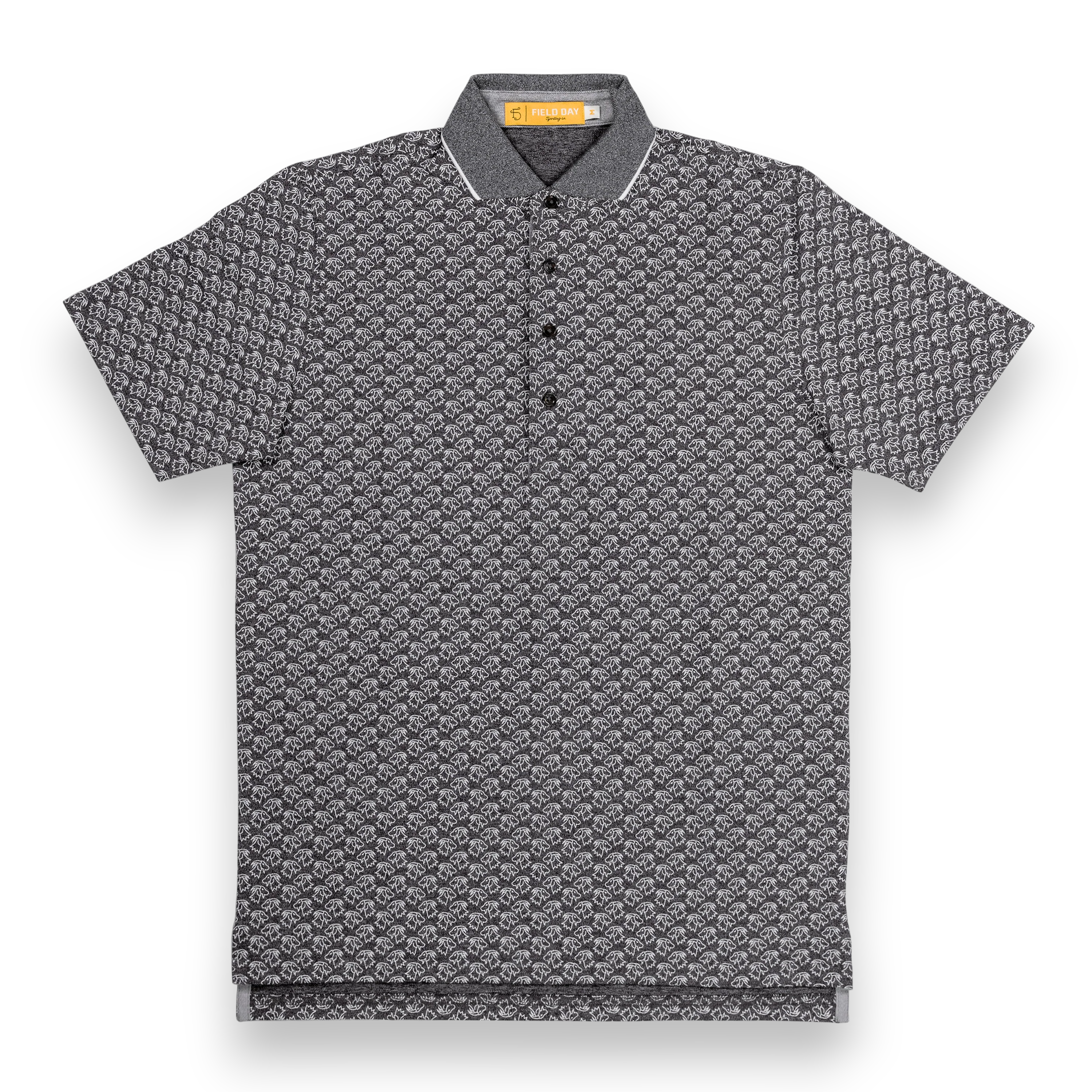 Seamus x Field Day Goat All Over Polo - Grey - Image 3