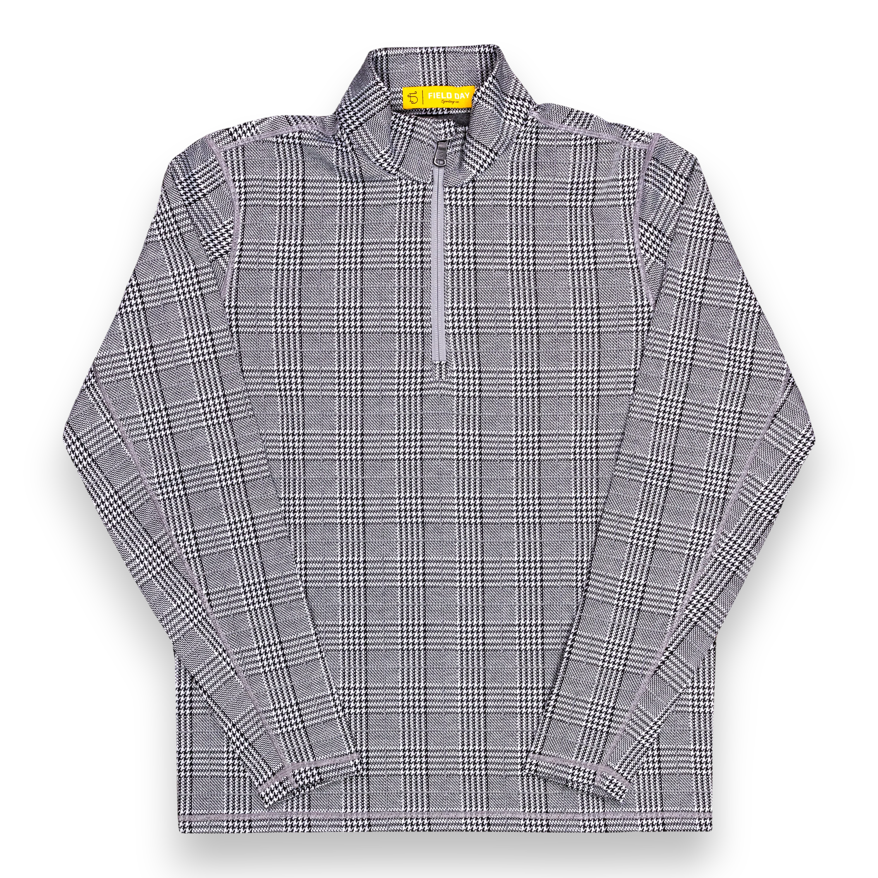 Seamus x Field Day Double Knit 1/4 Zip - Grey/Black
