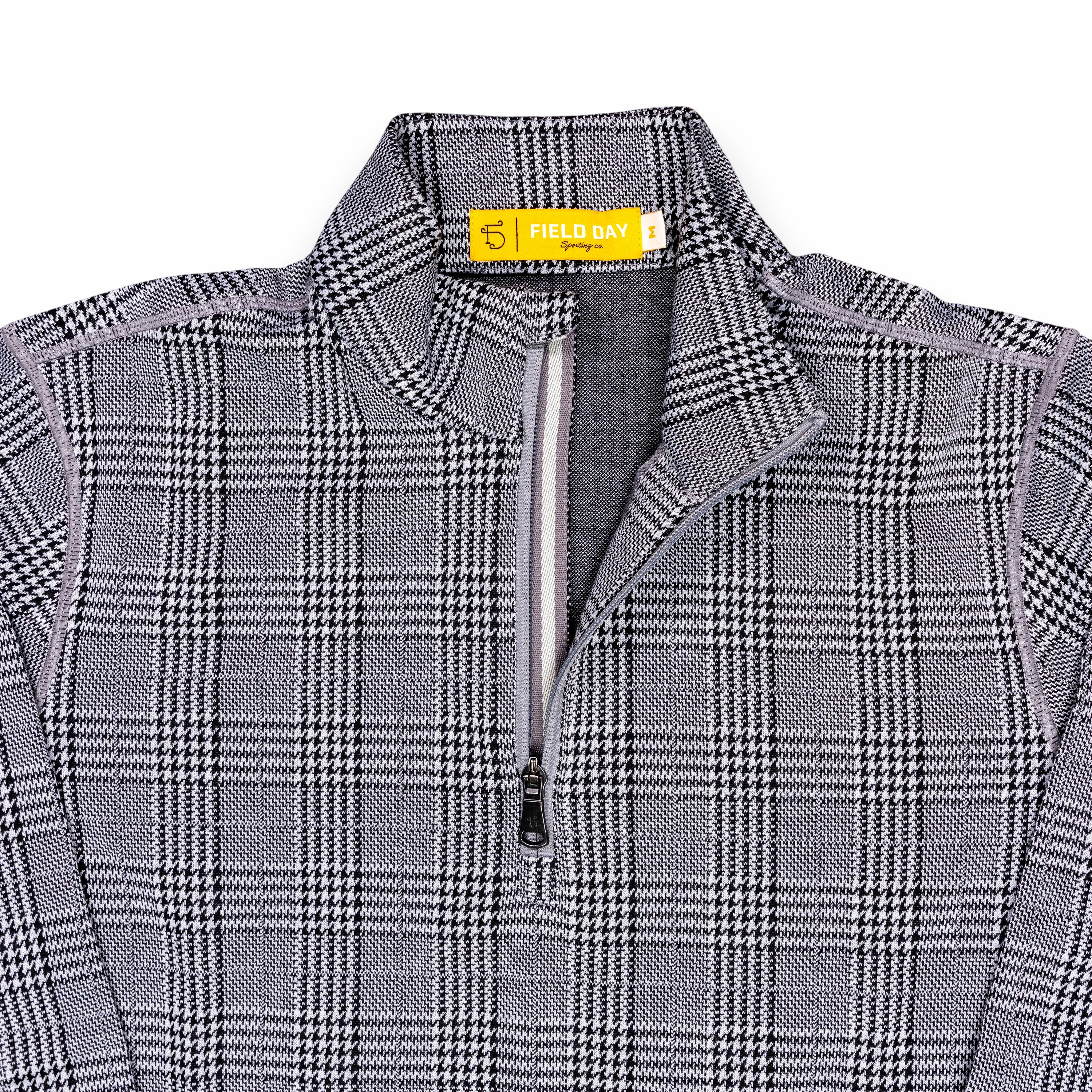 Seamus x Field Day Double Knit 1/4 Zip - Grey/Black - Image 3